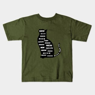 Cat Meow Kids T-Shirt